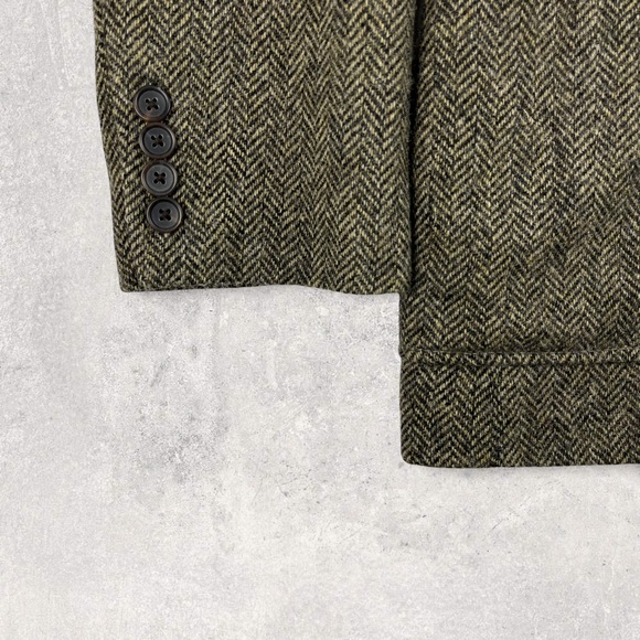 J. Crew NWT Men’s Yorkshire Tweed Brown Herringbone Wool Clayton Sportcoat 40R - Picture 10 of 12